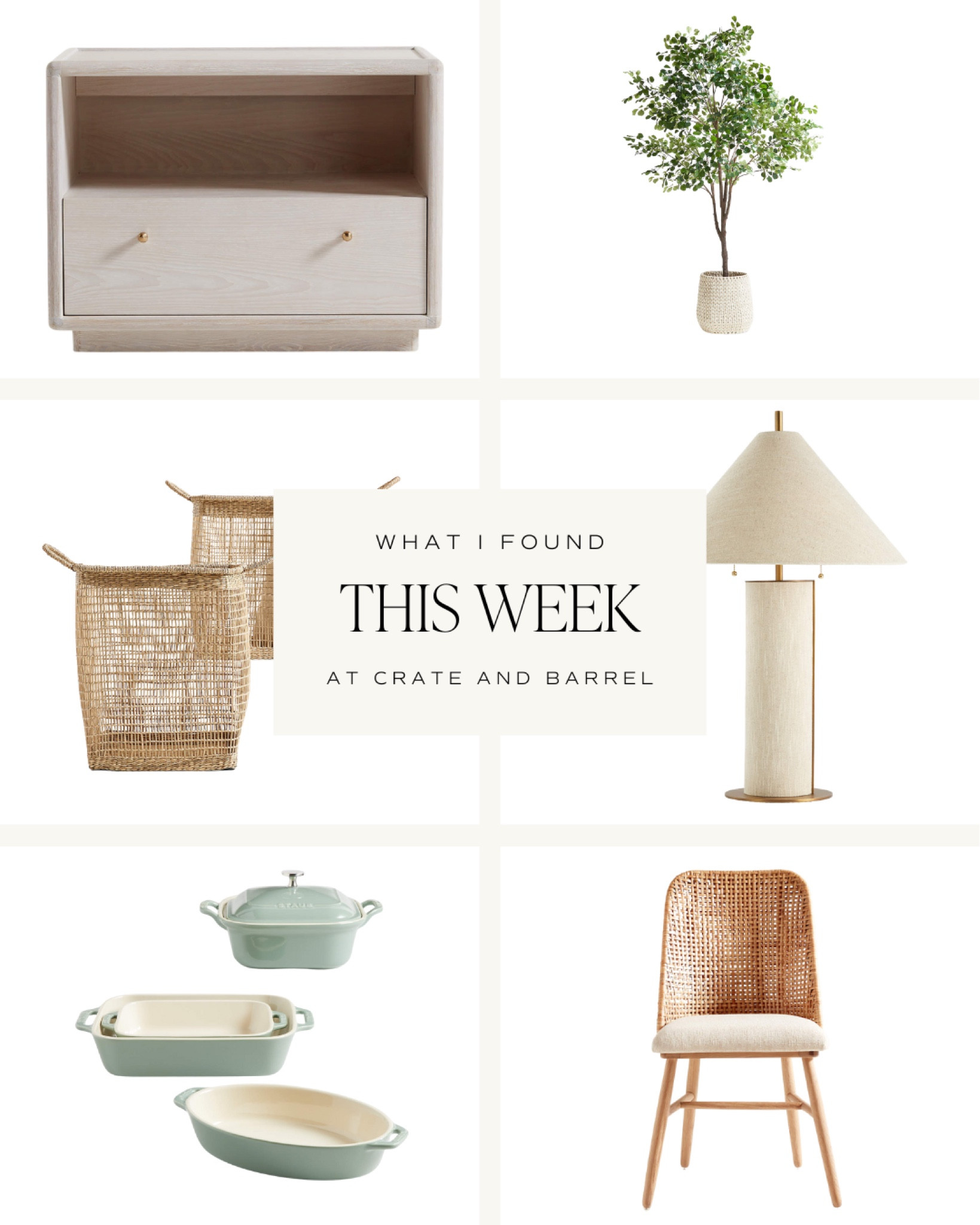 This weeks Crate and Barrel finds. Coastal decor. Neutral decor. Home decor. Affordable decor. Home ideas. Interior design ideas  

#LTKhome