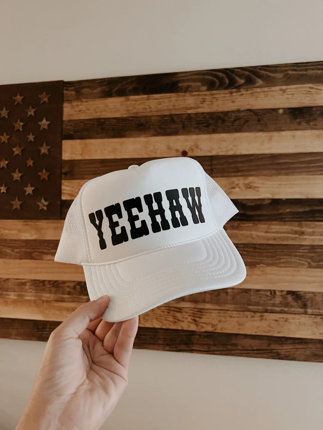 YEEHAW White Trucker Hat - Etsy | Etsy (US)