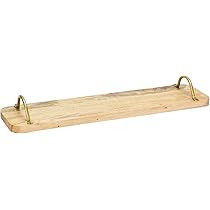 Main + Mesa Mango Wood Tray with Gold Metal Handles | Amazon (US)