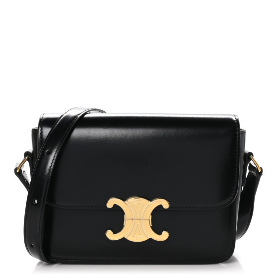 Shiny Calfskin Small Triomphe Black | FASHIONPHILE (US)