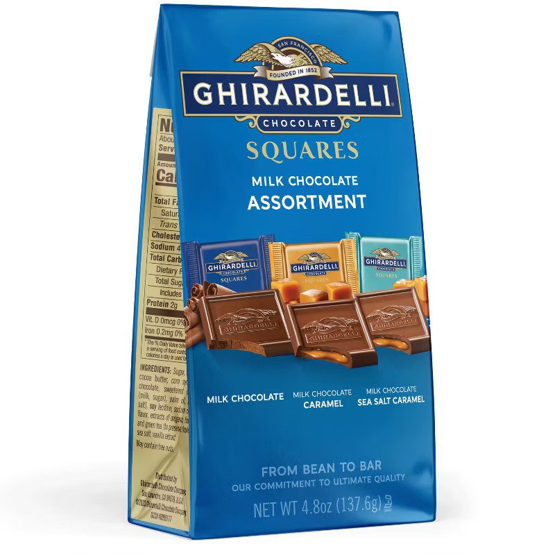 Ghirardelli Milk Chocolate Assortment Candy SQUARES Medium Bag - 4.8oz | Target