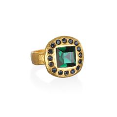 Emerald Gem Signet Ring | Sequin