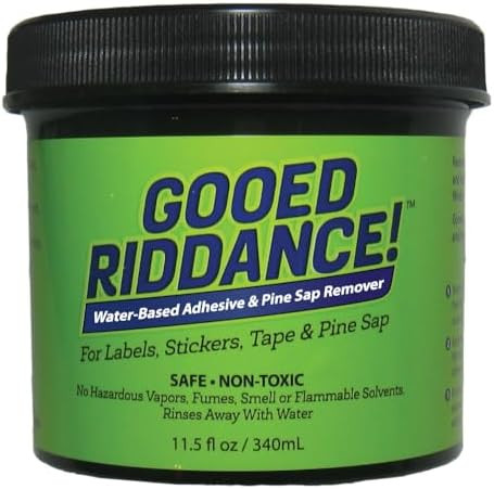 Gooed Riddance: Safe & Non-Toxic Adhesive and Pine Sap Remover/Cleaner. Removes Sticker, Label an... | Amazon (US)
