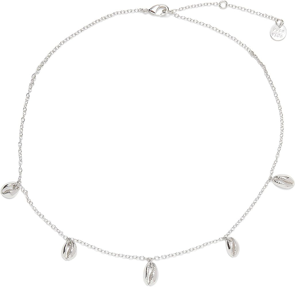 Pura Vida Gold or Silver-Plated Cowrie Shell Choker Necklace - 14", 2" Extender | Amazon (US)