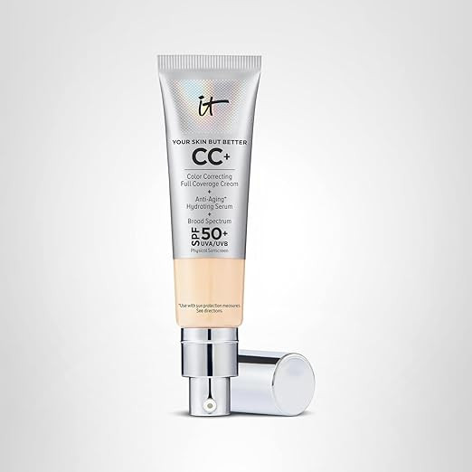 IT Cosmetics CC+ Cream - Natural Full Coverage Foundation With SPF 50+, Color Corrector & Anti-Ag... | Amazon (US)