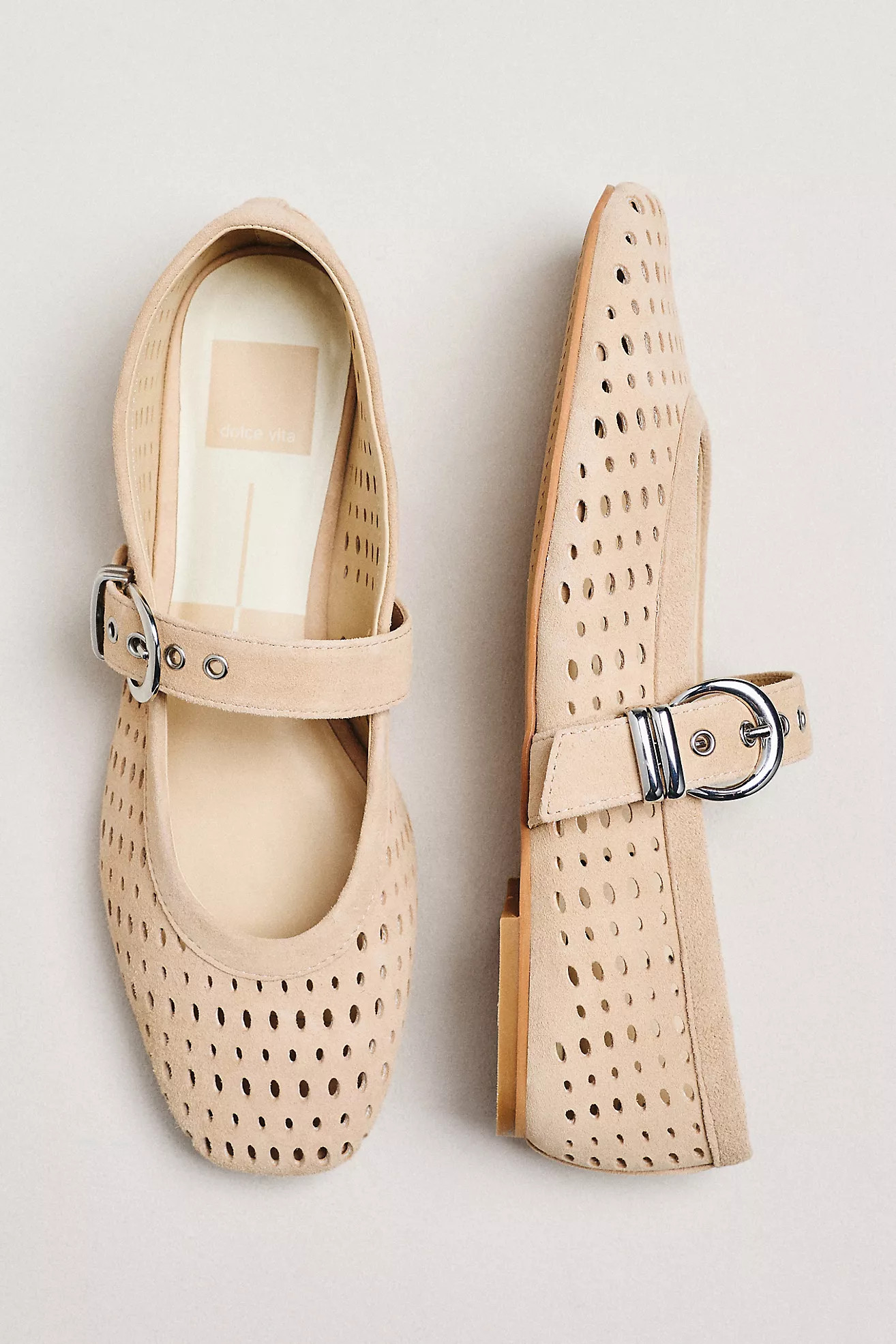 Dolce Vita Mikel Perforated Mary Jane Flats | Anthropologie (US)