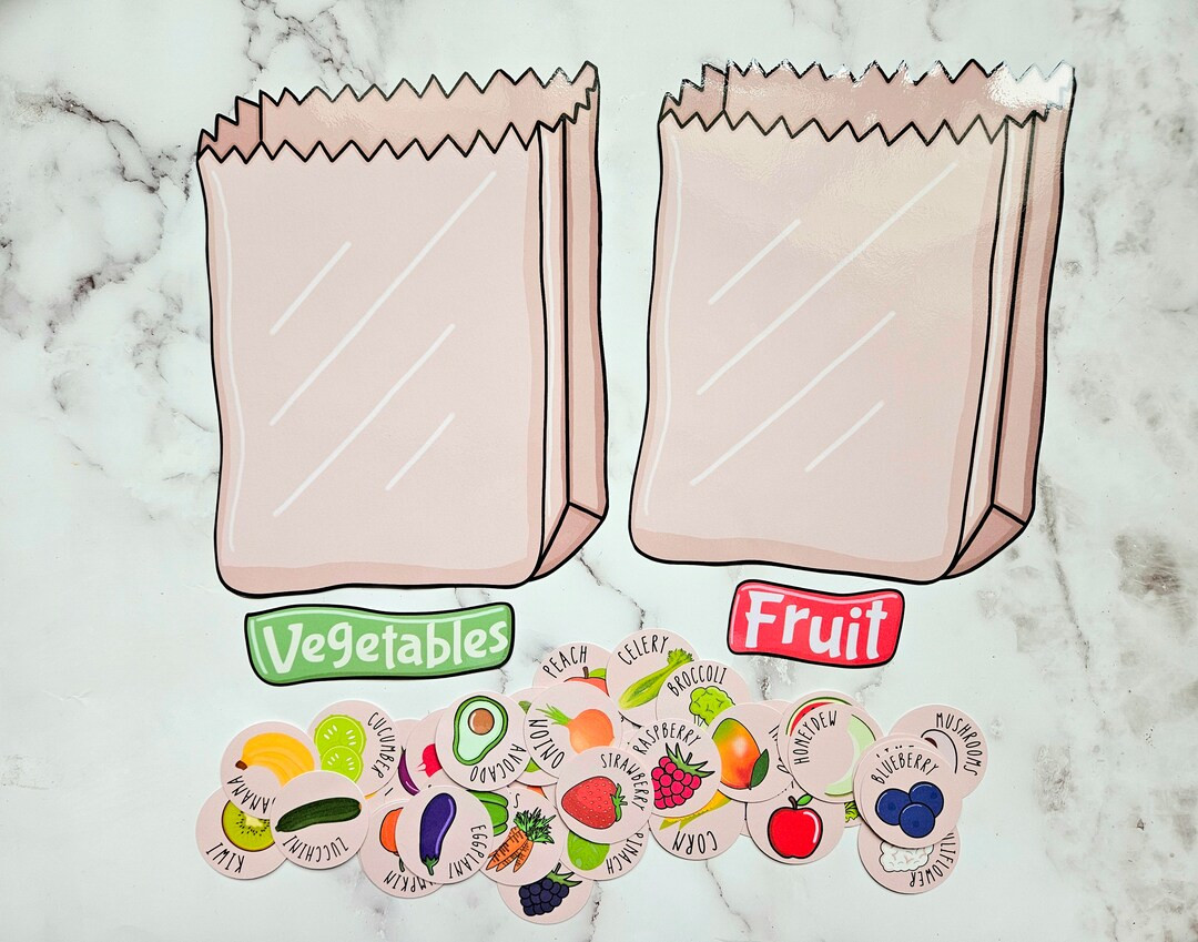Fruit and Vegetable Sort - Preschool Learning- Digital Download - Etsy | Etsy (US)