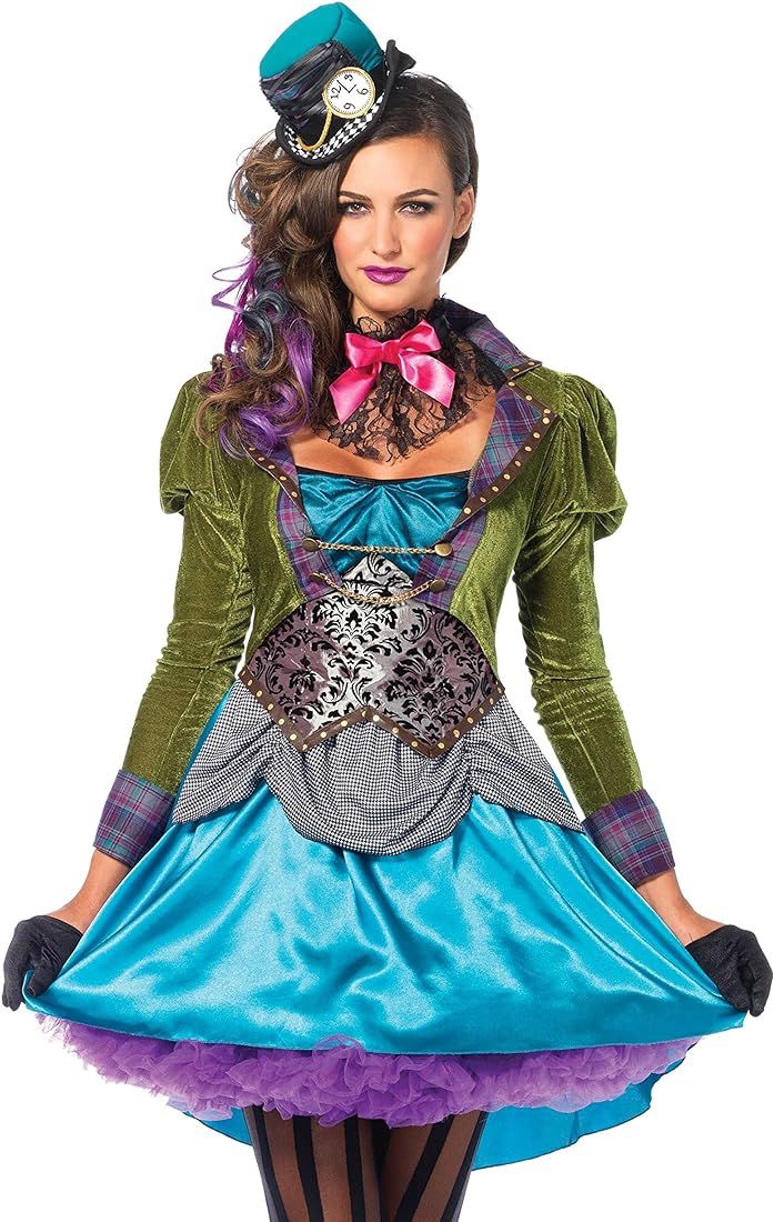 Leg Avenue Women's 3 Piece Deluxe Mad Hatter Costume | Amazon (US)