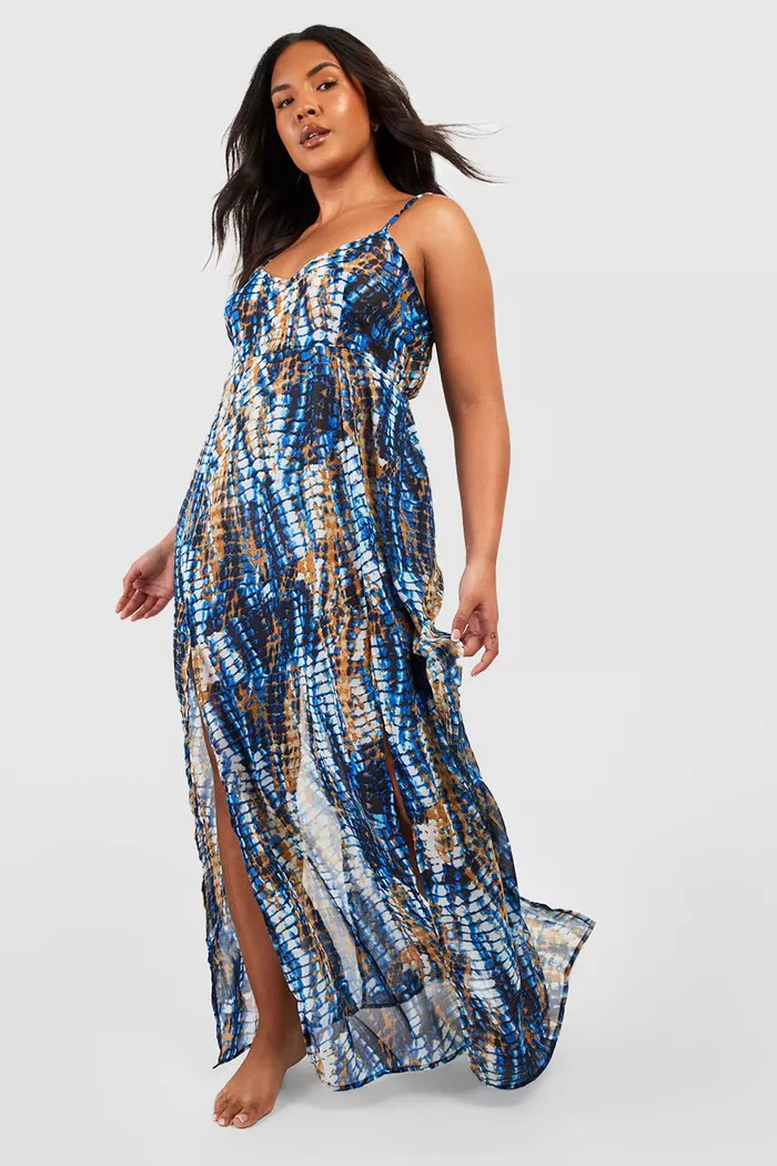 Plus Tie Dye Maxi Beach Dress | Boohoo.com (US & CA)