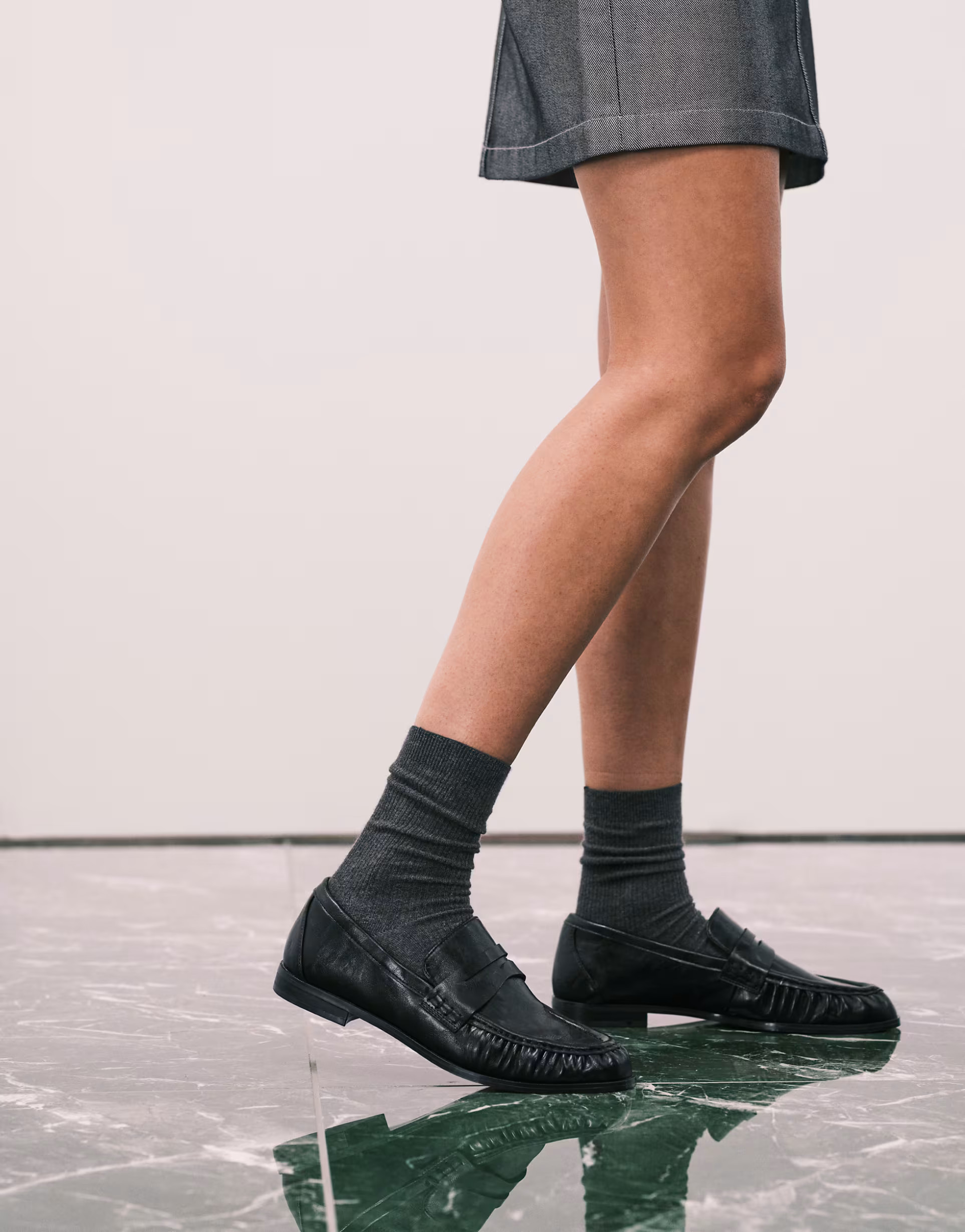 ASOS DESIGN Minnie ruched detail loafer in black | ASOS (Global)