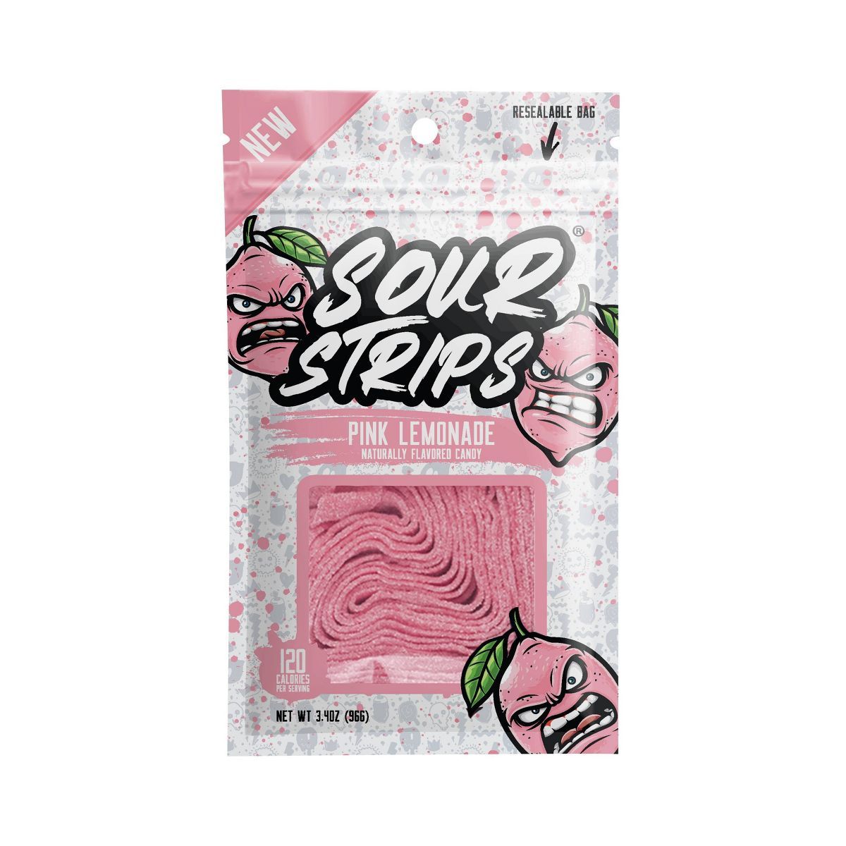 Sour Strips Pink Lemonade Candy - 3.4oz | Target