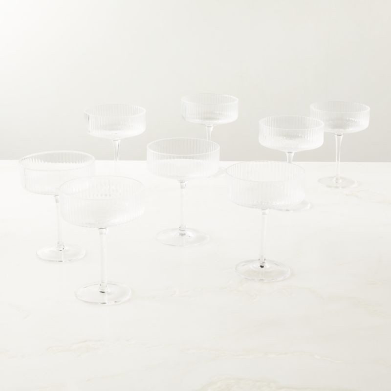 Eve Coupe Cocktail Glass Set of 8 + Reviews | CB2 | CB2