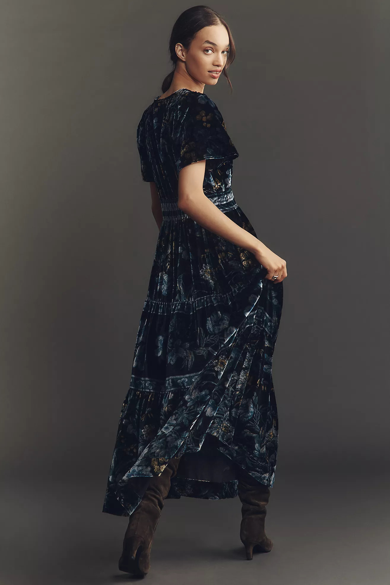 The Somerset Velvet Maxi Dress | Anthropologie (US)
