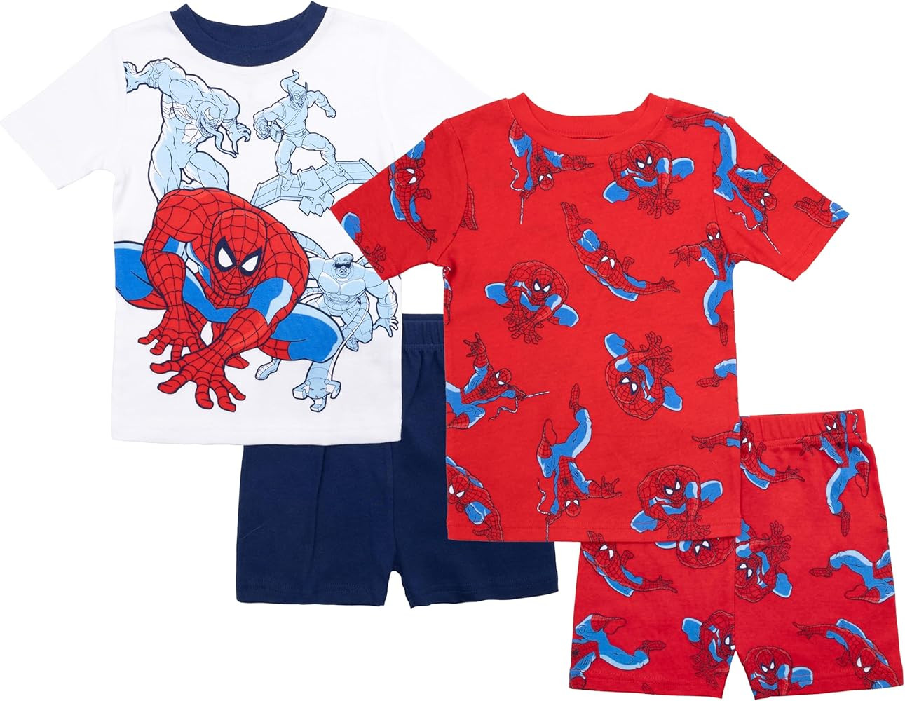 Marvel Boys' 4-piece Snug-fit Cotton Superhero Matching Pajama Set, Soft & Cute for Kids | Amazon (US)
