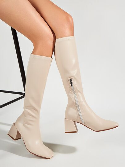 Square Toe Knee Boots | SHEIN