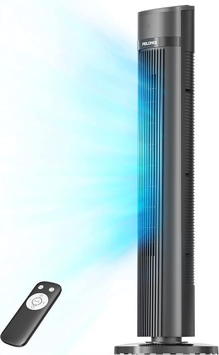 Pelonis 40-Inch Tower Fan, Quiet Cooling with Remote, Bladeless Fan, 90\u00b0 Oscillating with 3 ... | Amazon (UK)