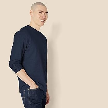 Amazon Essentials Men's Regular-Fit Crewneck Long-Sleeve T-Shirts | Amazon (US)