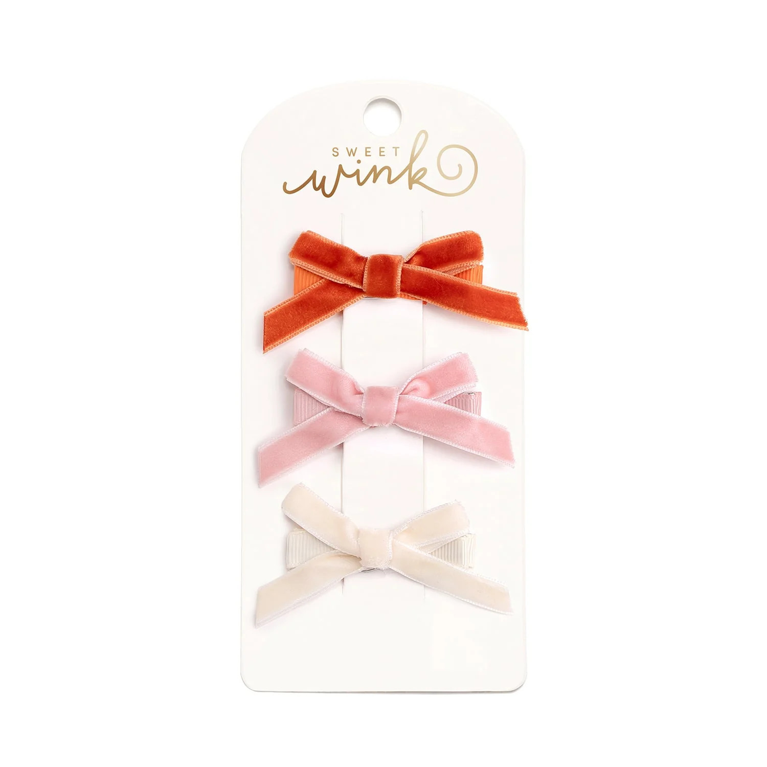 Mini Velvet Bow Clip Set | Sweet Wink