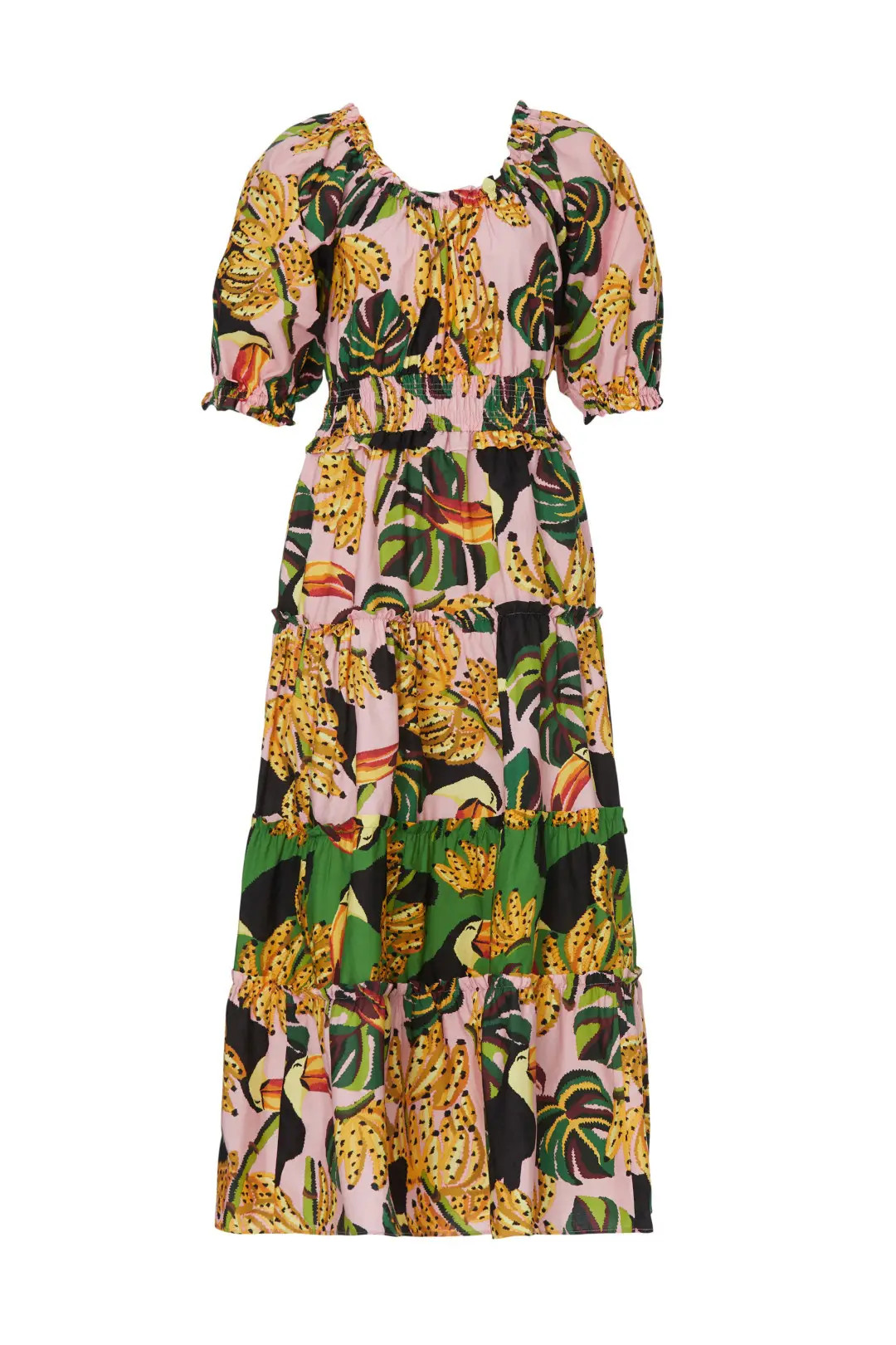 FARM Rio Toucananas Tiered Maxi | Rent the Runway