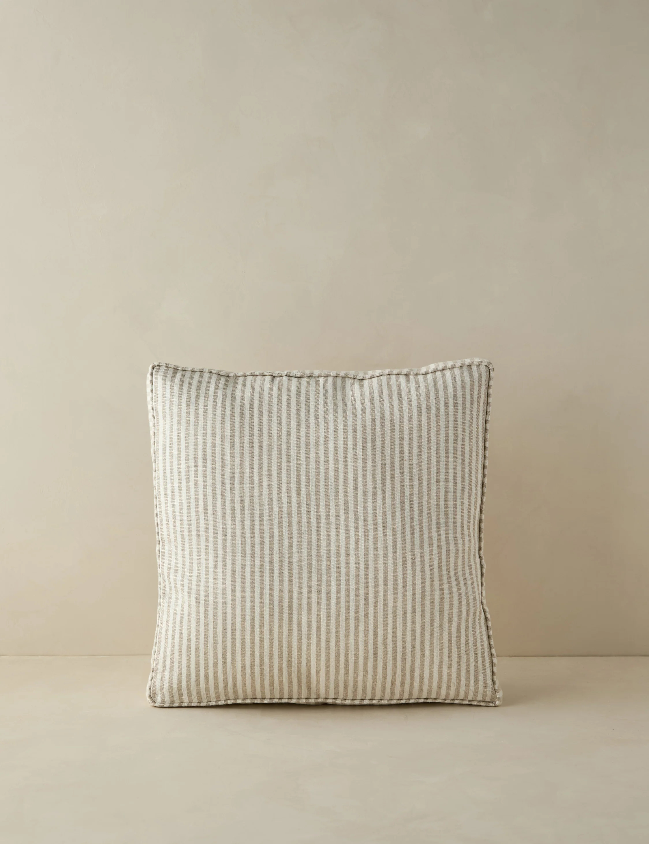 Darrow Linen Box Pillow, Ivory and Natural | Lulu and Georgia 