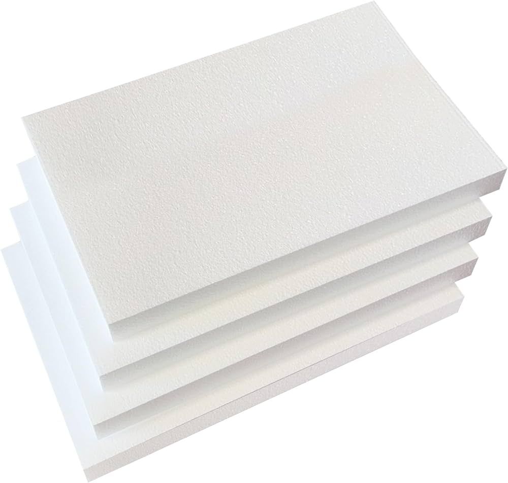 Craft Foam Block 4 Pack - 11x17x1.5 - Polystyrene Foam Rectangle Sheets - For Floral Arrangements... | Amazon (US)