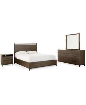 Gatlin 3-Pc. Brown Bedroom Set, (Queen Bed, Nightstand & Dresser), Created for Macy's | Macys (US)