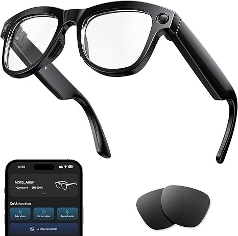 AI Smart Glasses with Camera, 4K Video Recording Glasses & 8MP Photo Capture, Open-Ear Bluetooth ... | Amazon (US)