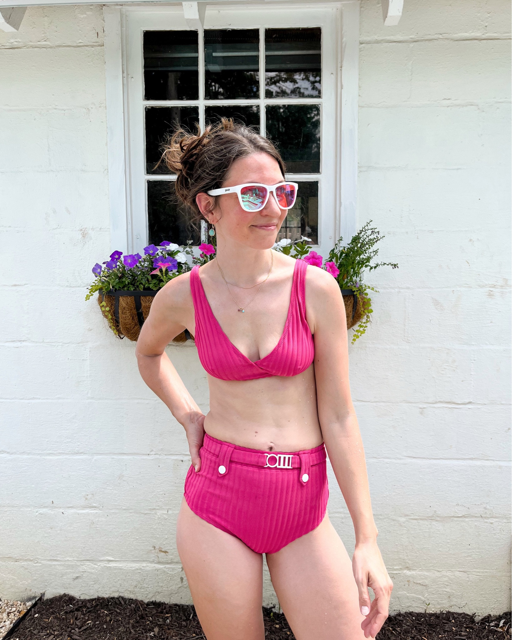 Do you wear your favorite color often? I was just thinking about whether someone could guess my favorite color just by looking at my IG… I’m thinking probably not because it’s not pink 😂🤷🏻‍♀️ #barbie  #barbiestyle

#LTKSeasonal #LTKswim