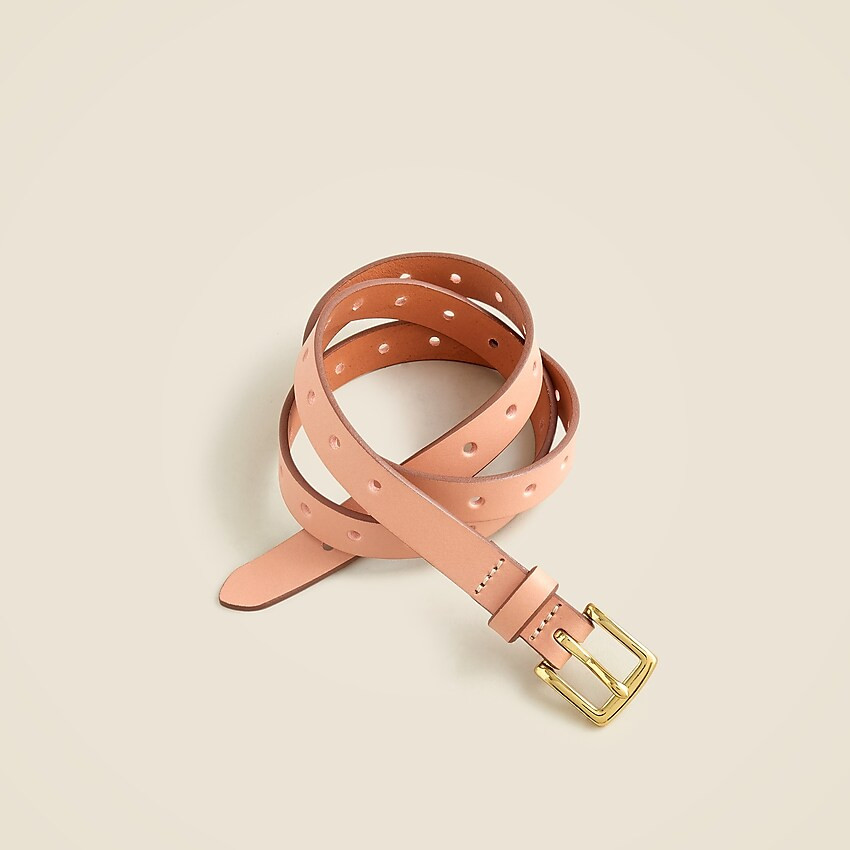 Perforated Italian leather belt | J. Crew US