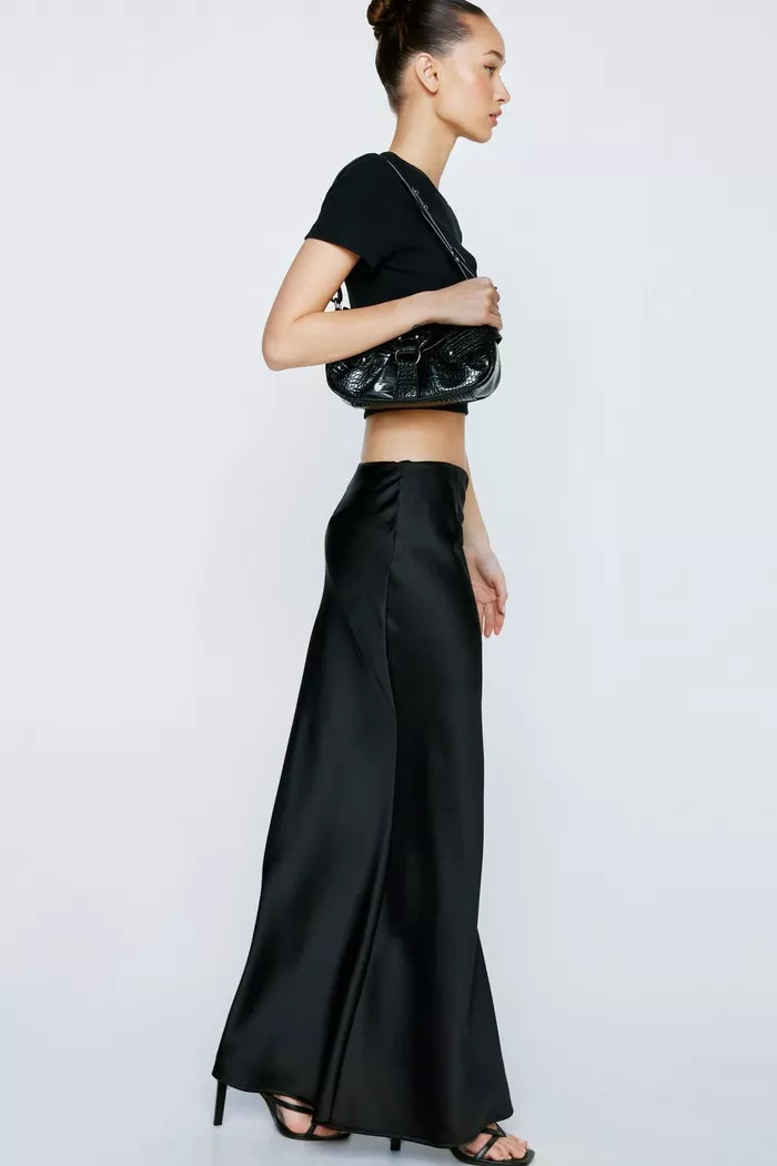 Satin Maxi Skirt | Boohoo.com (UK & IE)