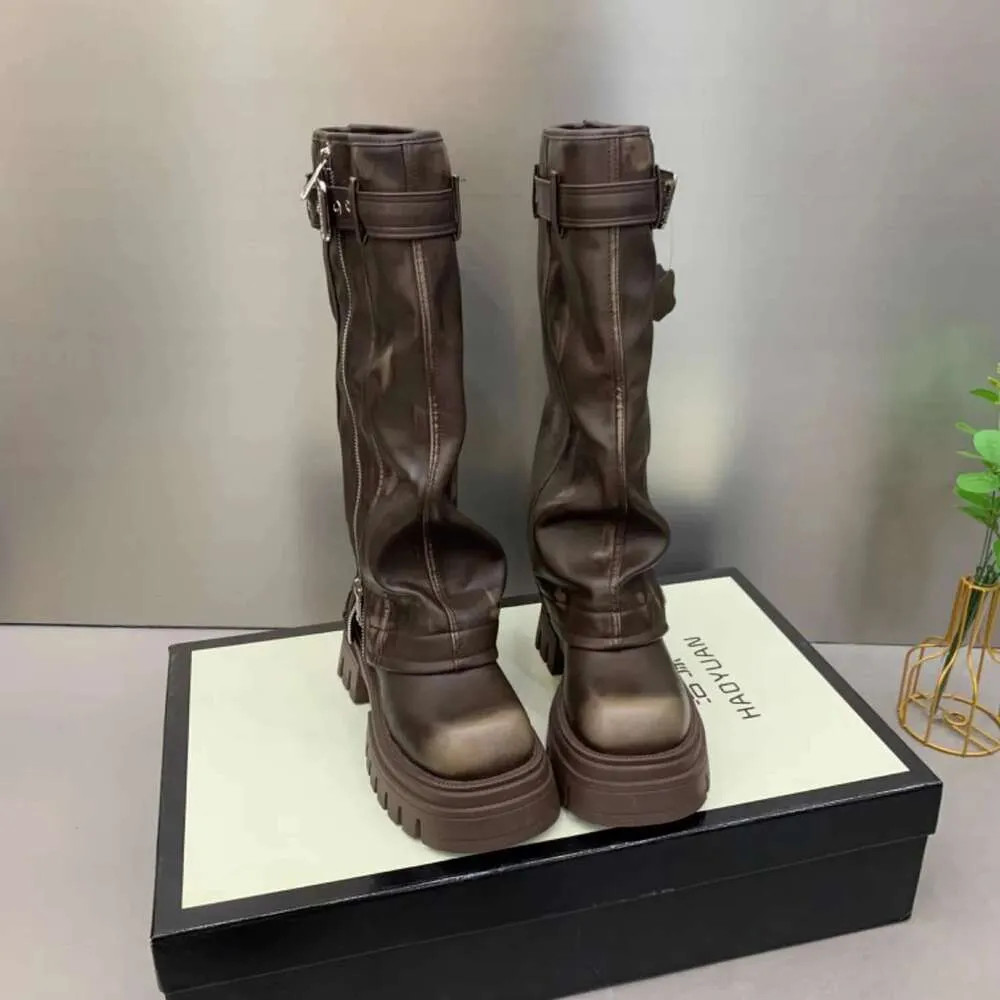 NEW Autumn Winter Women Flats Heel Women Long Boots High Quality Leather Ladies Knight Boots Casu... | DHGate