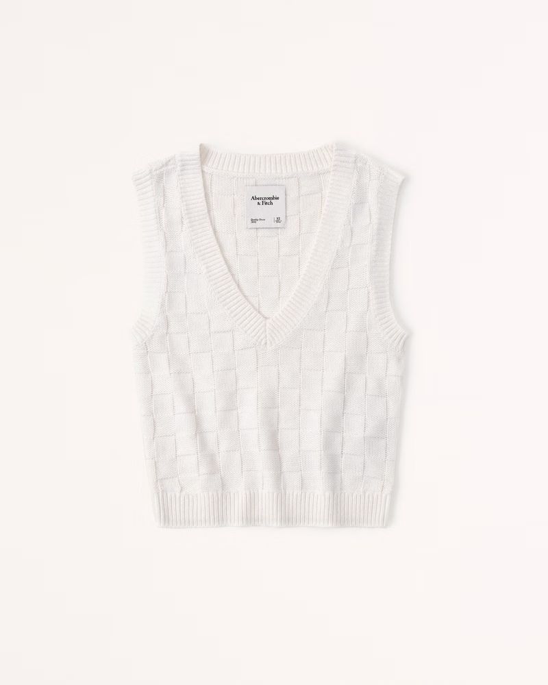 Slim Cropped V-Neck Sweater Vest | Abercrombie & Fitch (US)