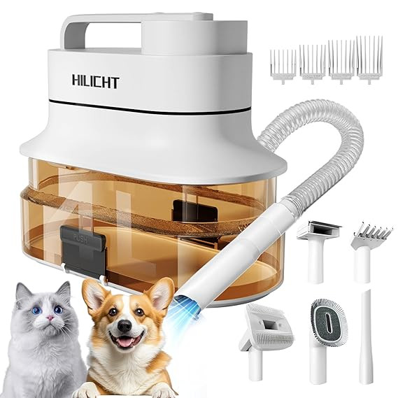 Dog Grooming Vacuum Kit with 4L Dust Cup, 6 Pet Grooming Tools for Home Grooming, Low-Noise Pet H... | Amazon (US)