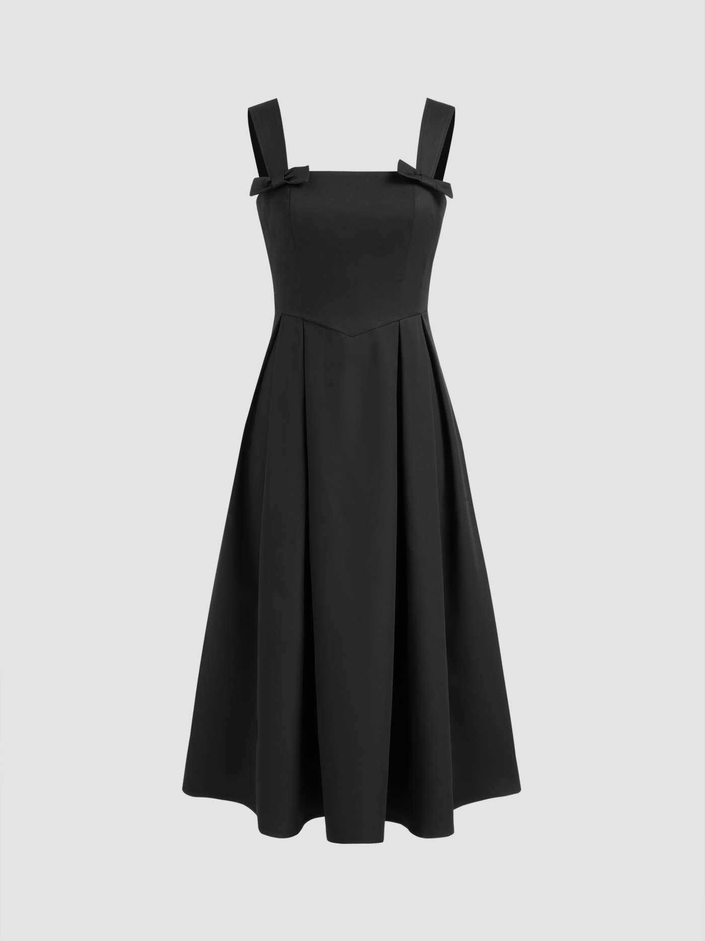 Square Neck Bowknot Ruffle Maxi Dress | Cider