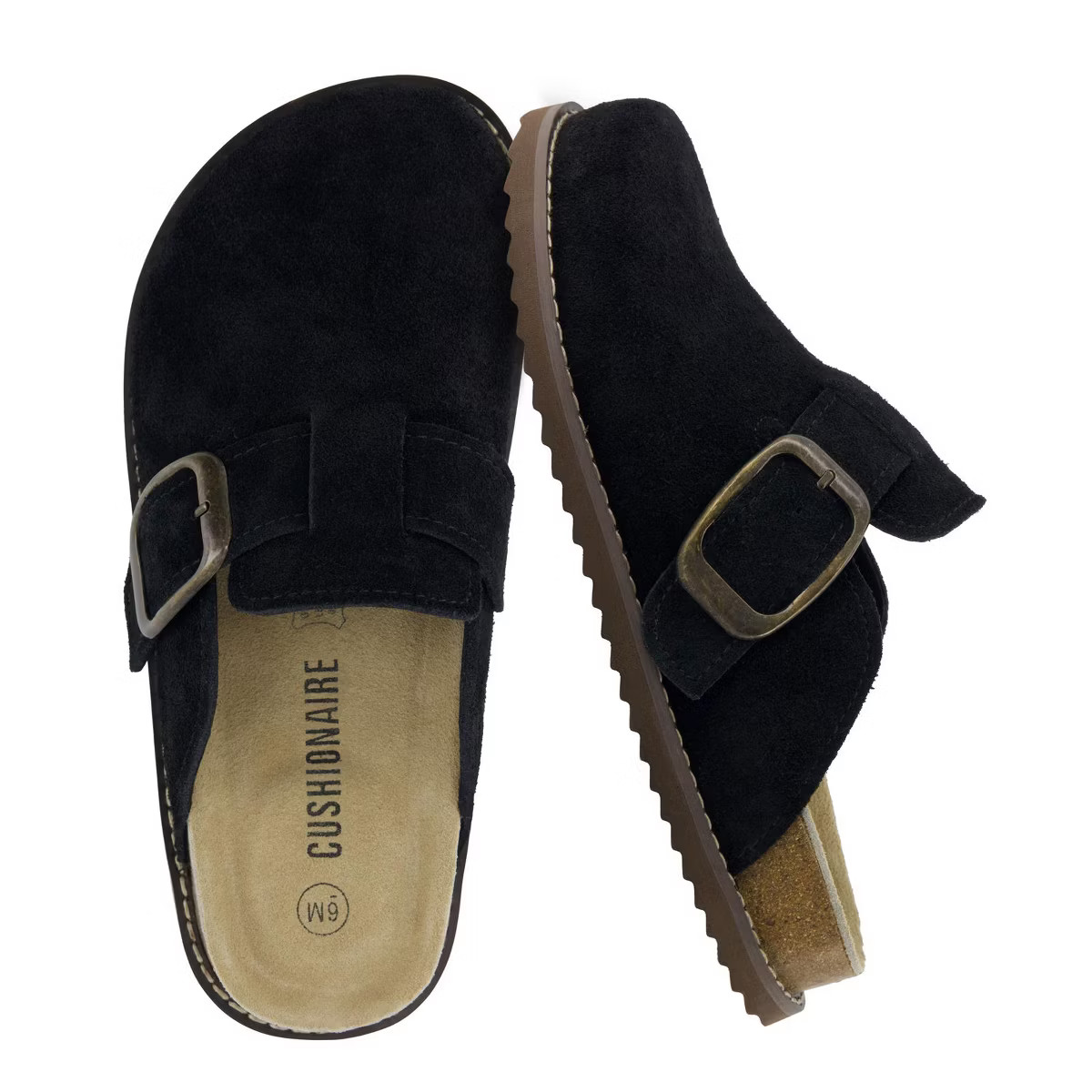 CUSHIONAIRE Blain Genuine Suede Clogs for Women | Slip-On Mules with Memory Foam & Oversized Buck... | Target