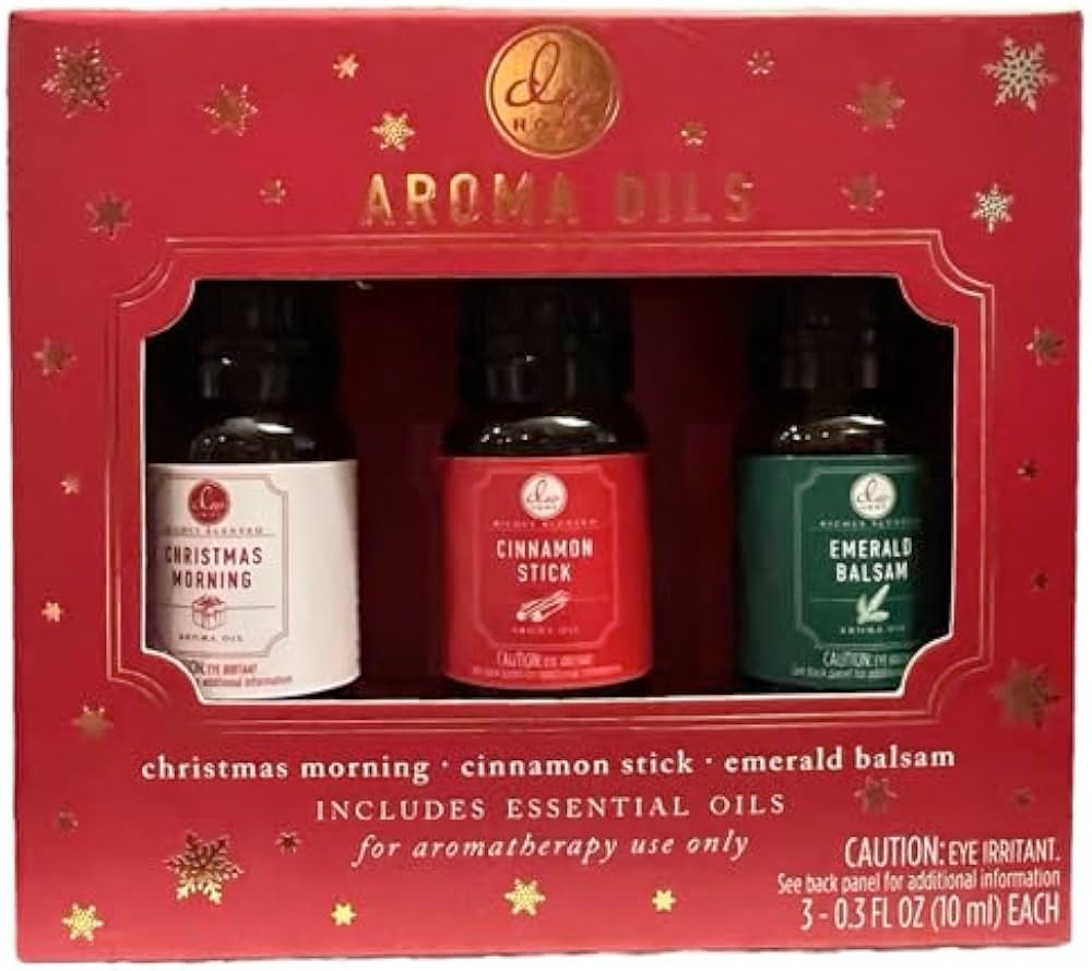 DW Home Christmas Aroma Oils 3 Pack, Christmas Morning, Cinnamon Stick, Emerald Balsam, 0.33 fl o... | Amazon (US)