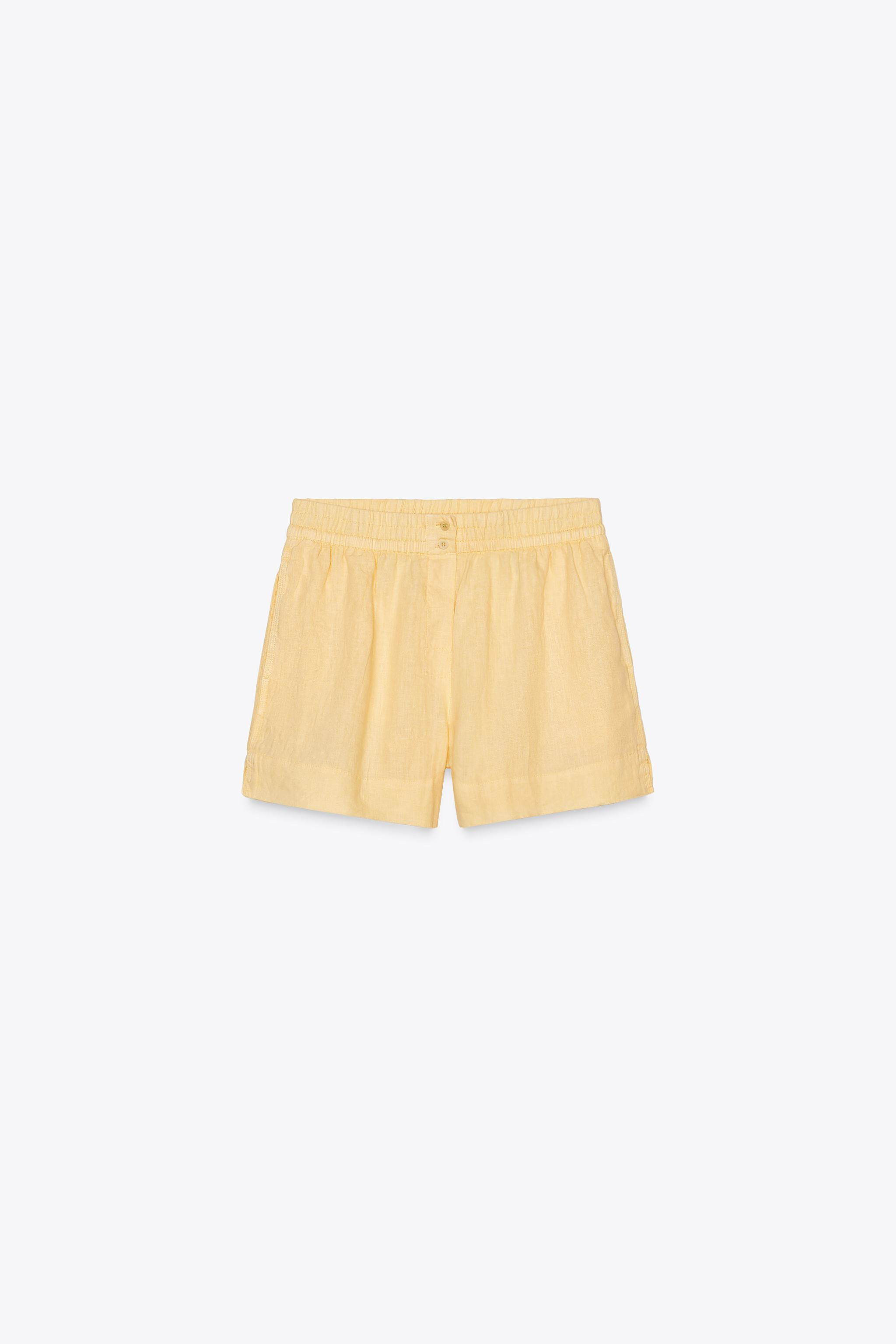 100% LINEN SHORTS ZW COLLECTION | Zara UK