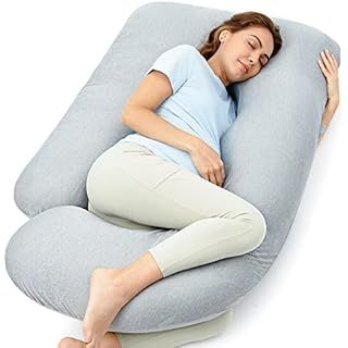 Pharmedoc Pregnancy Pillow, Grey U-Shape Full Body Pillow and Maternity Support - Support for Bac... | Amazon (US)