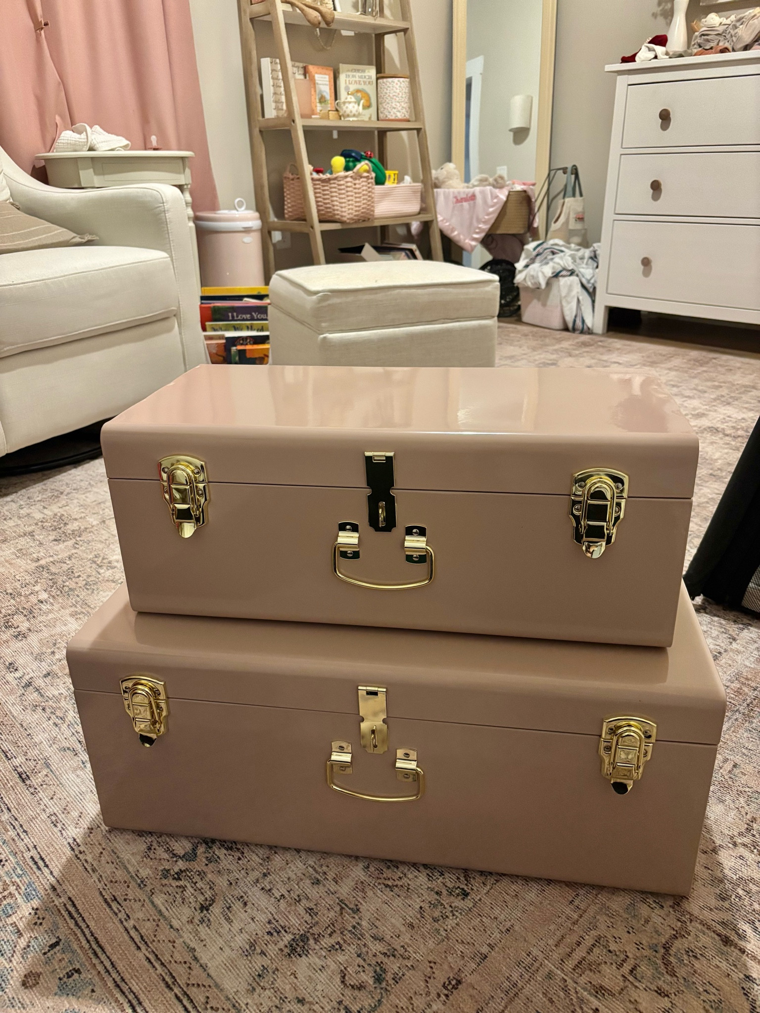 the trunks i use to organize all of my daughter’s keepsakes 🤍 comes in a set of 2 and with different color options!

#LTKBump #LTKBaby #LTKFamily