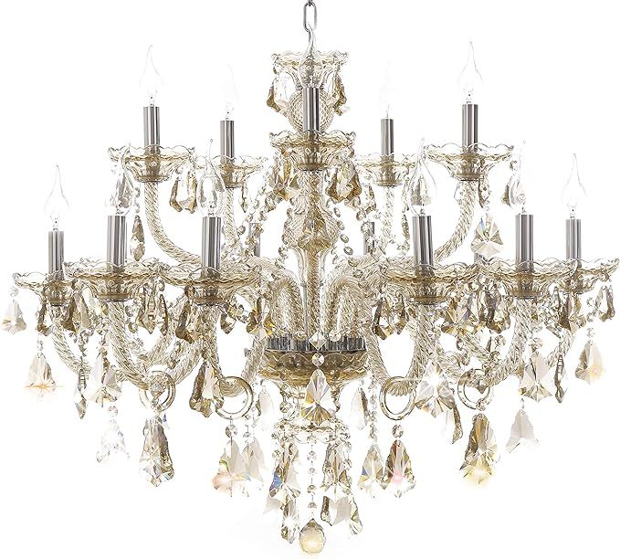 Generic Island Lights Crystals Chandelier 15 Lights Ceiling Fixtures Color Cognac ¡­ | Amazon (US)