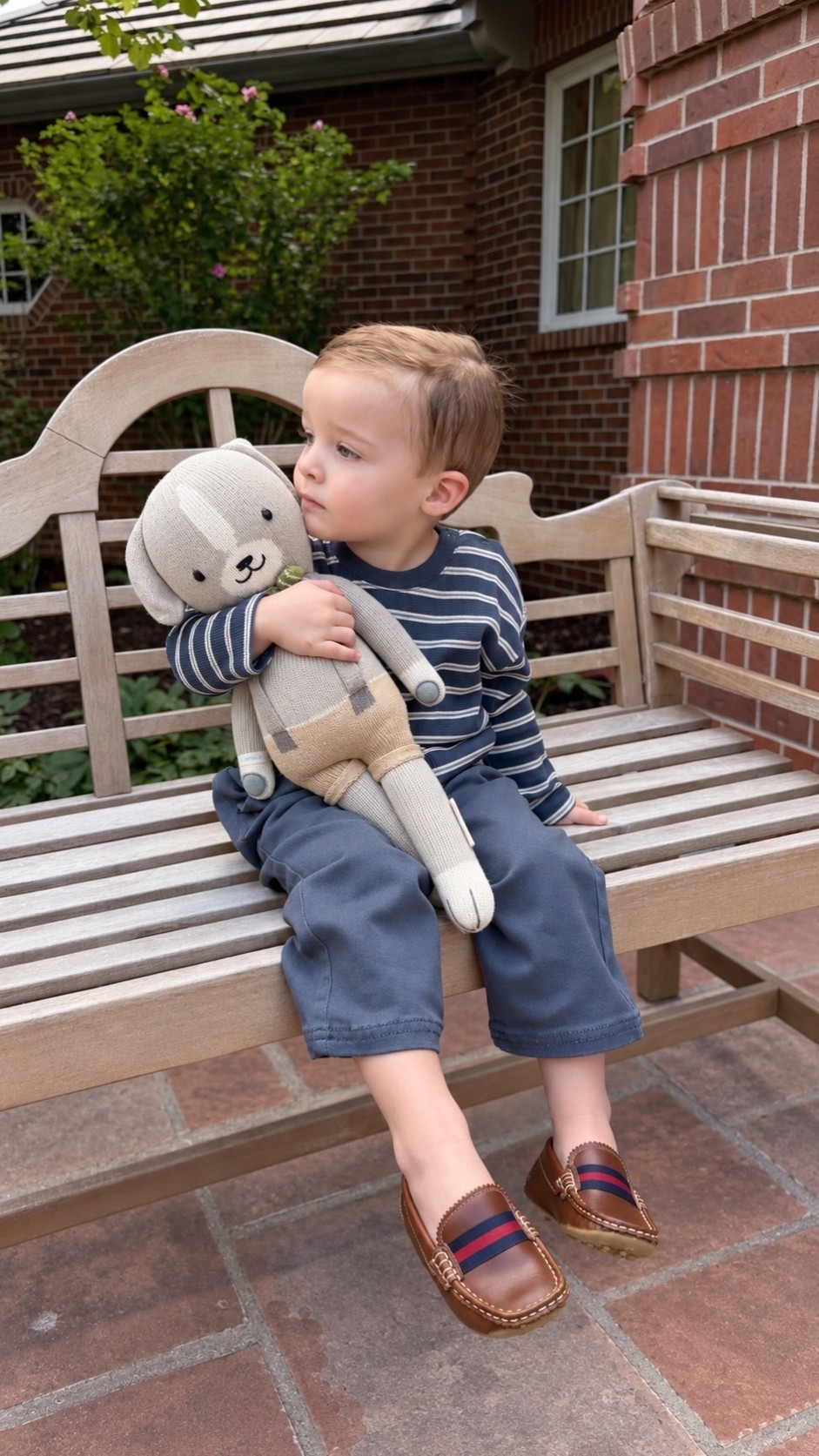 A boy and his pup 🐶 We love @Cuddle+Kind because they provide 10 meals to children in need for every Noah pup sold. #ad