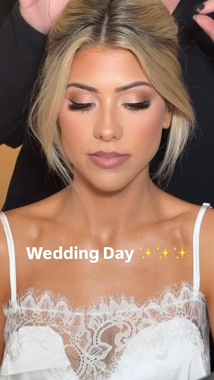 Bridal trial vs. Wedding Day 👏🏻✨🥹