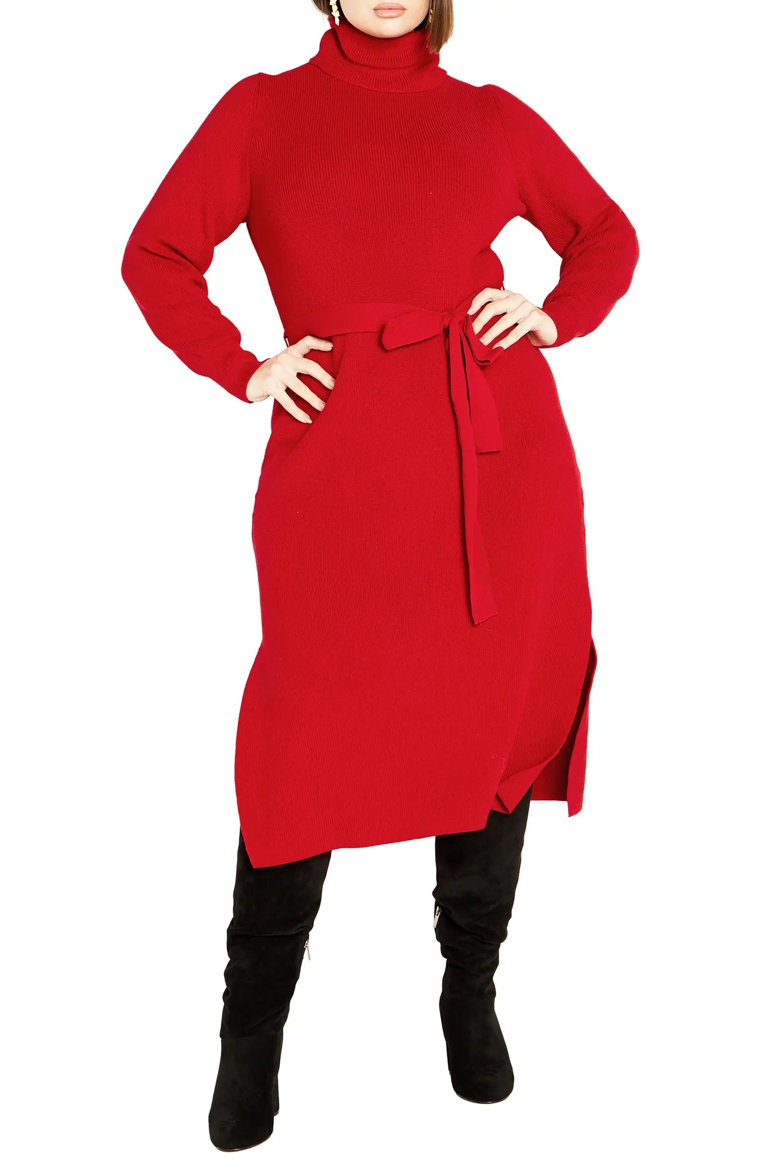 City Chic Kara Long Sleeve Sweater Dress | Nordstrom | Nordstrom