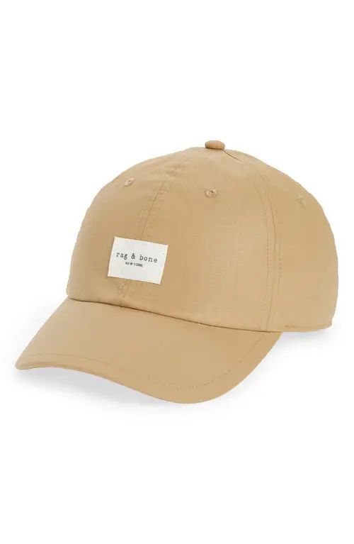 rag & bone Addison Linen Baseball Cap in Tan at Nordstrom | Nordstrom