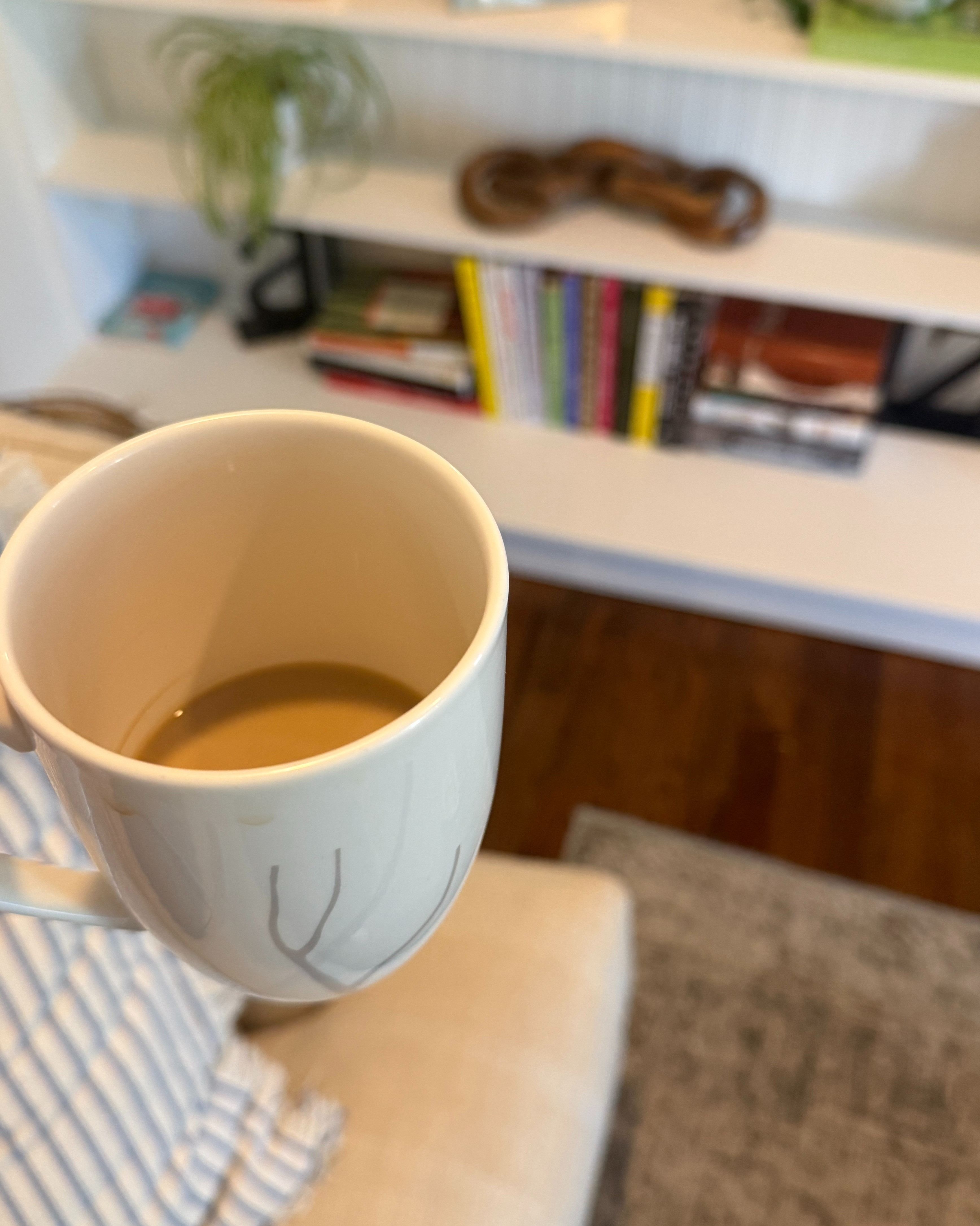 It's hard to beat sipping coffee in my cozy living room on a slow Saturday morning. #coffee #coffeemug #cozyhome #homestyling #homedesign #interiordesign 

 #LTKmomlife #LTKmorningroutine #LTKOver40
