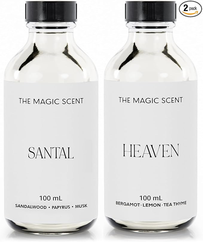 "Santal" and "Heaven" Fragrance Oils Gift Set - Cold-Air & Ultrasonic Santal Diffuser Oil - Aroma... | Amazon (US)