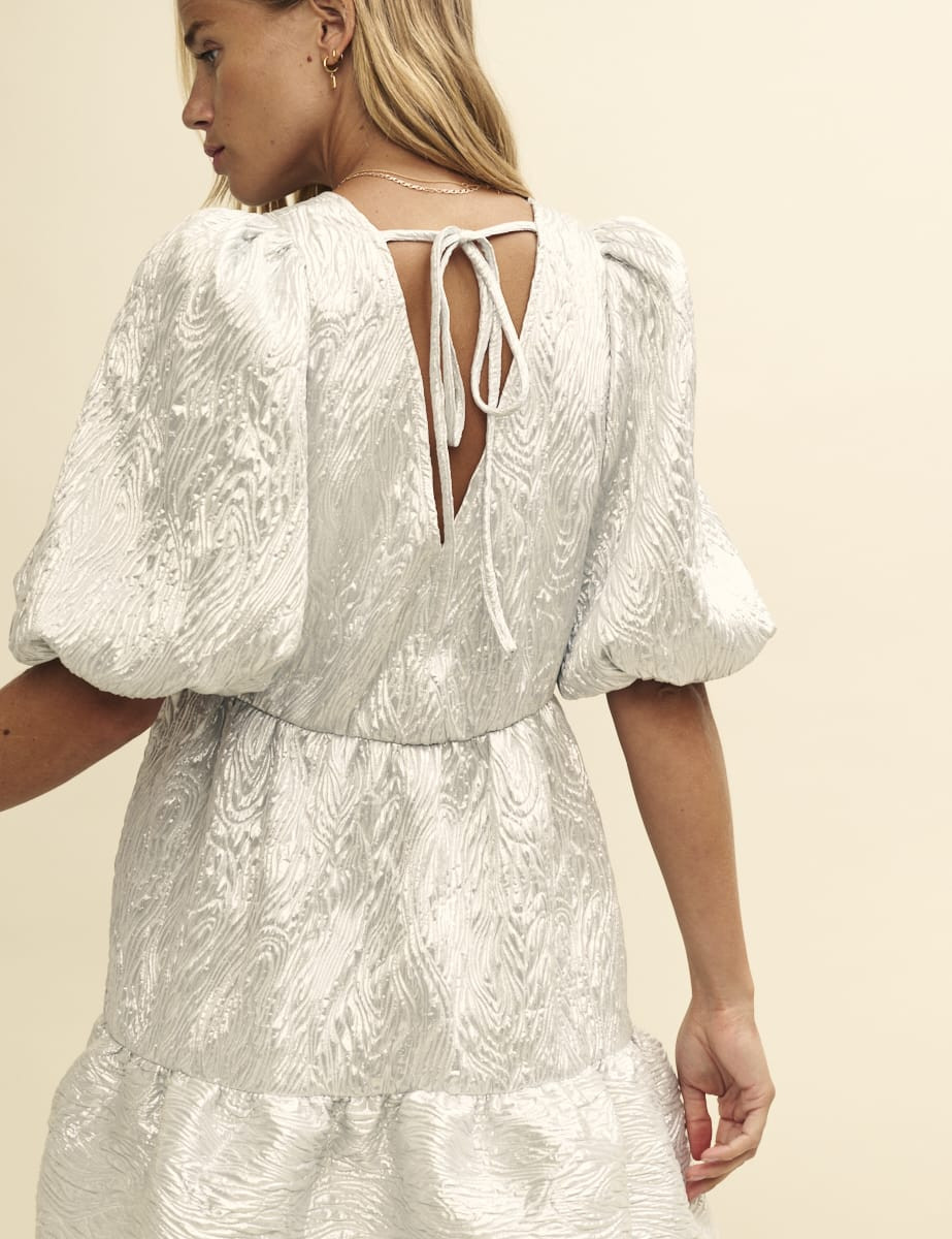 Silver Metallic Vienna Mini Dress | Nobody's Child