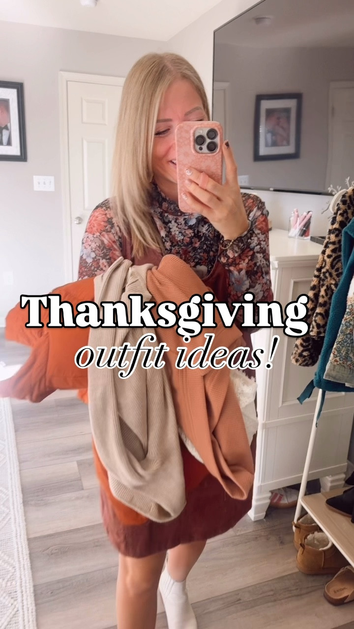 Thanksgiving outfit ideas from Amazon! Wearing my true size small in everything 