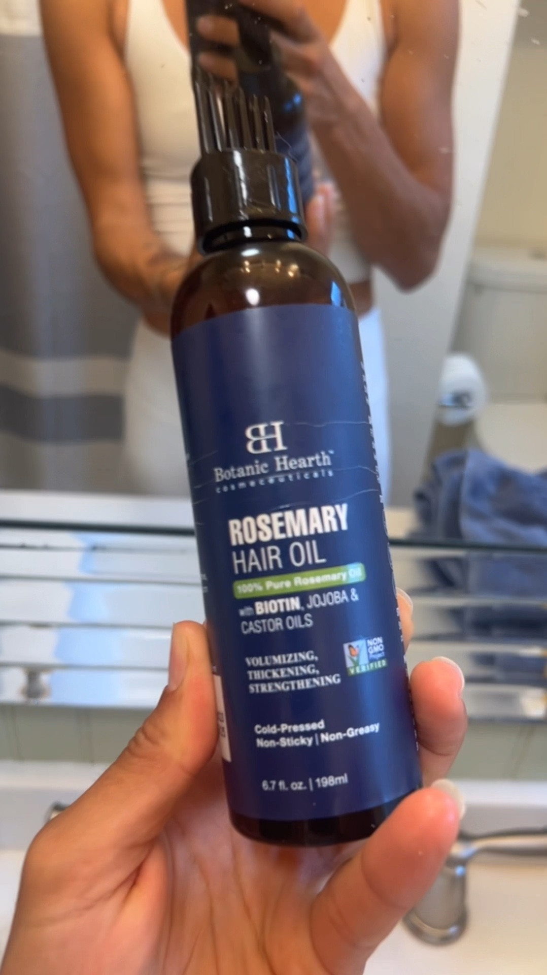 One of my favorite products for hair, growth, and strength- Botanic Hearth 100% Rosemary Oil (and it also has jojoba and castor oil). I talk a lot more about this on my TikTok in case you’re interested in seeing my series! 

TikTok : @kelly_yazdi 

#LTKMostLoved #LTKBeauty #LTKFindsUnder50