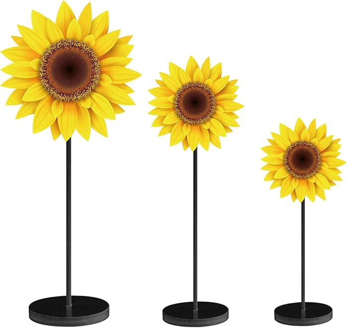 Maitys 3 Pcs Summer Table Decor Sunflower Wood Table Sign Summer Freestanding Tabletop for Home K... | Amazon (US)